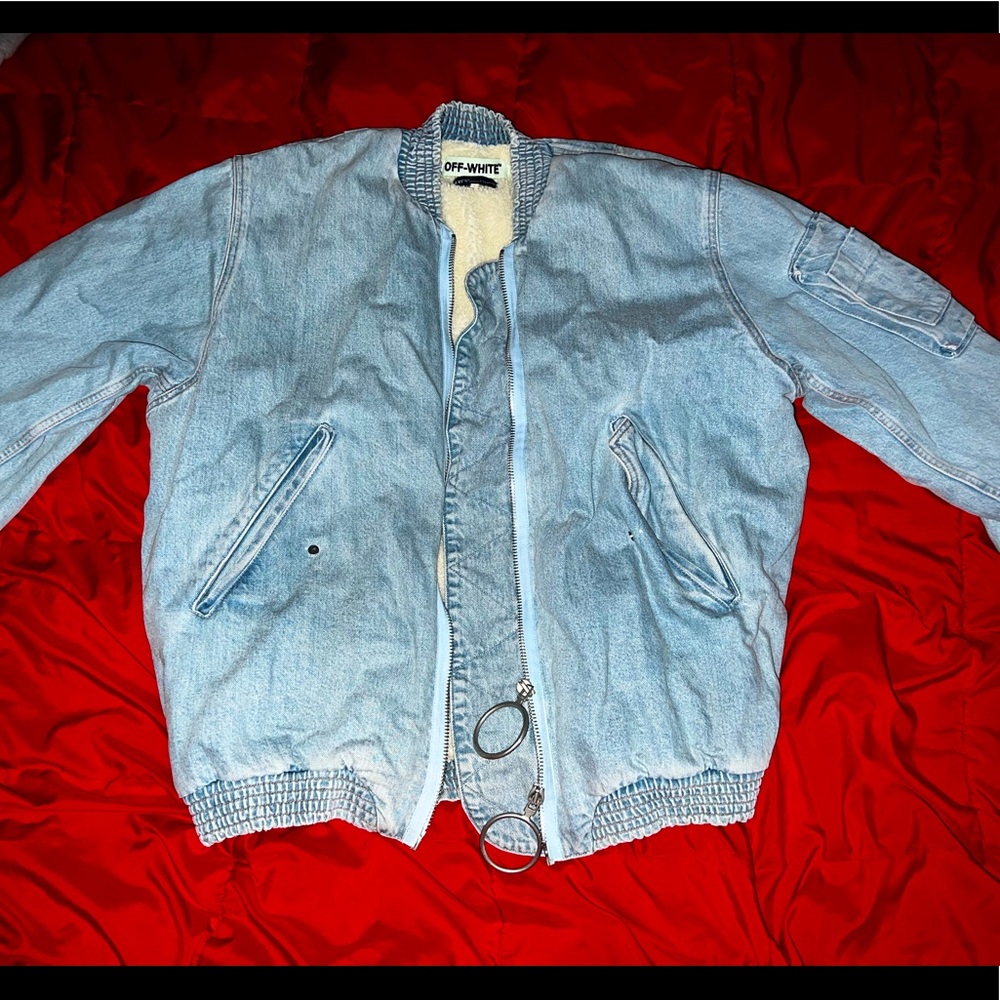 Off-White X Levi Made & Crafted Denim Bomber Jacket
